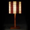 65. panarea, bianco-rosso, paralume d45 h39,5, luce accesa