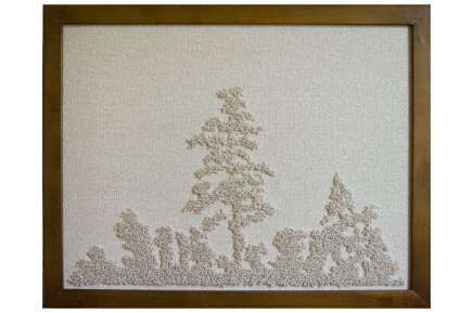 014.3. alberello, corda, light-box, legno, 59,5 x 46,5 h9